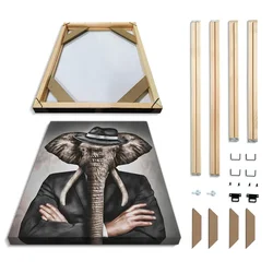 Photo Frame DIY Picture Frame Natural Wood Frame Refer to Canvas Oil Wall Poster Picture Canvas Painting Frame Custom Size