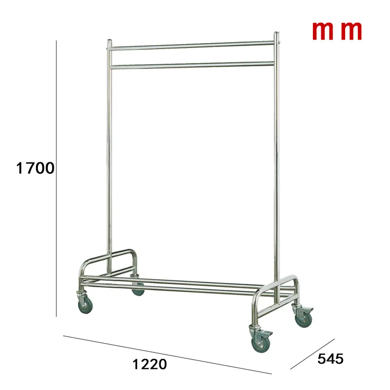 Stainless steel trailer, hotel laundry, work car, crew movable, wheeled clothing cart, multi-functional trolley