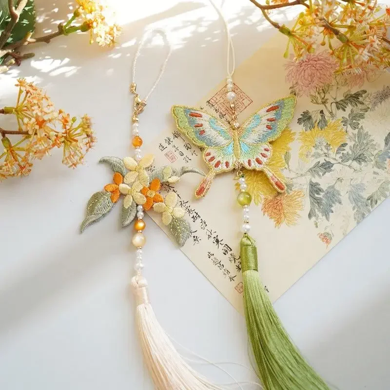 

Классические подвесные украшения с бабочкой, аксессуары Hanfu, антикварная сумка, кулон, запретный шаг, Cheongsam, пресс-планка