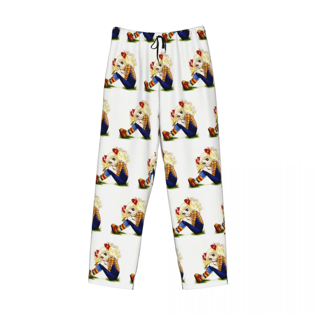 Custom Printed Candy Candy Anime Manga Pajama Pants for Men Sleep Sleepwear Bottoms with Pockets