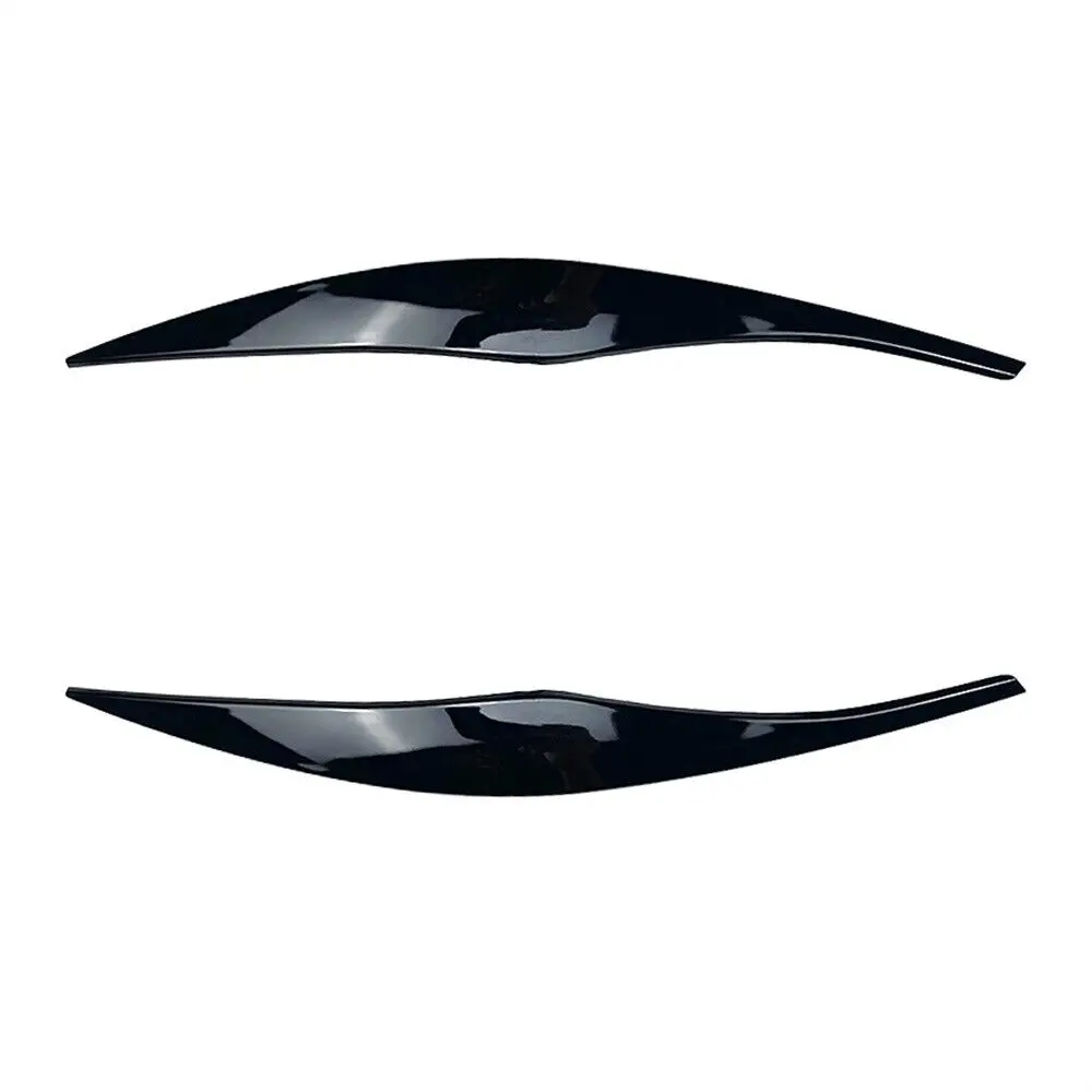 

2Pcs Car Headlight Lamp Eyebrows Cover Trim Stickers For BMW 3 Series E90 E91 320i 330i 2005-2012 Gloss Black Car Eyelids Lids