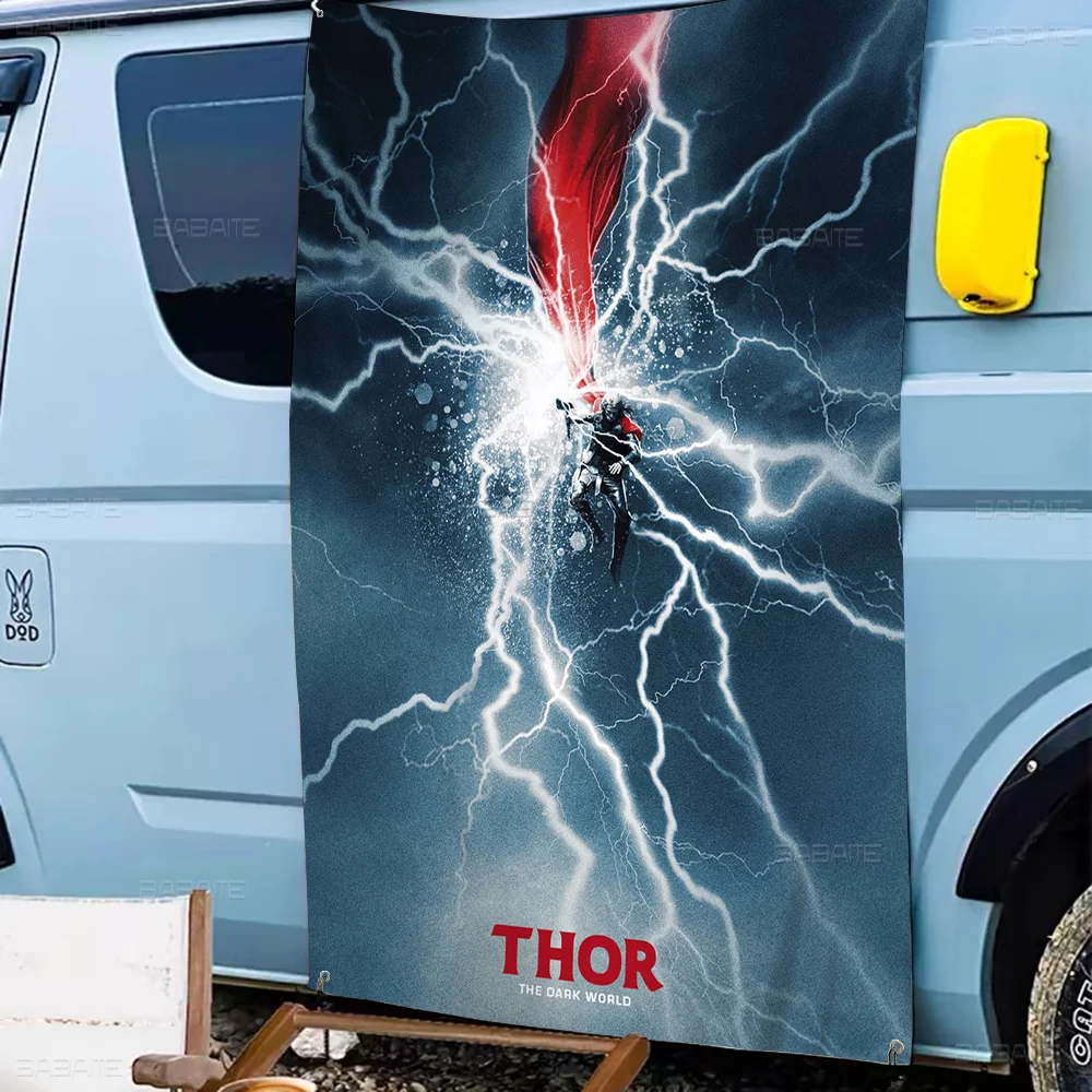 Hot T-thor Movie Cartoon Flag Wall Hanging Banner Decoration Household Home Decor