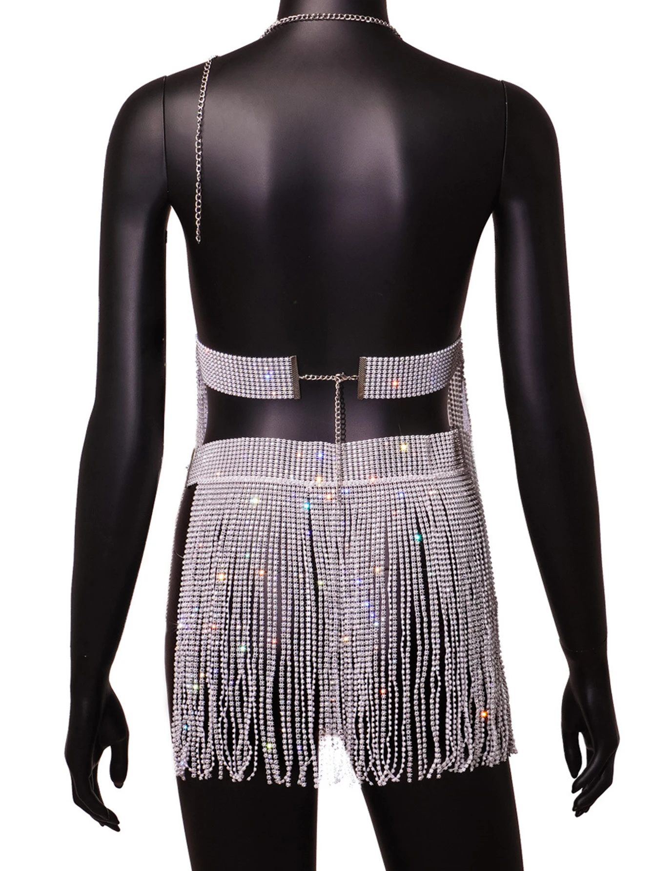 Sexy durchsichtiges Strass-Sommerkleid für Damen, Club-Geburtstagsparty-Kleider, schwarzes Mini-Fischnetz-Strandkleid, Sets, Vestidos