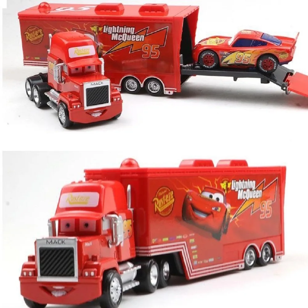 Disney Pixar Cars 3 juguetes Lightning Mcqueen Mack tío colección 1:55 vehículos fundidos modelo de aleación coche de juguete regalos para niños