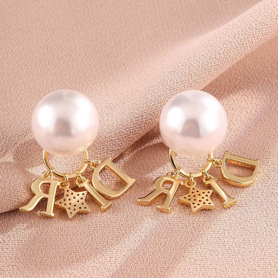 Elegant Business Pearl Star Earrings Suitable For Women To Wear Fashionable Jewelry For Travel, Banquets, And Parties