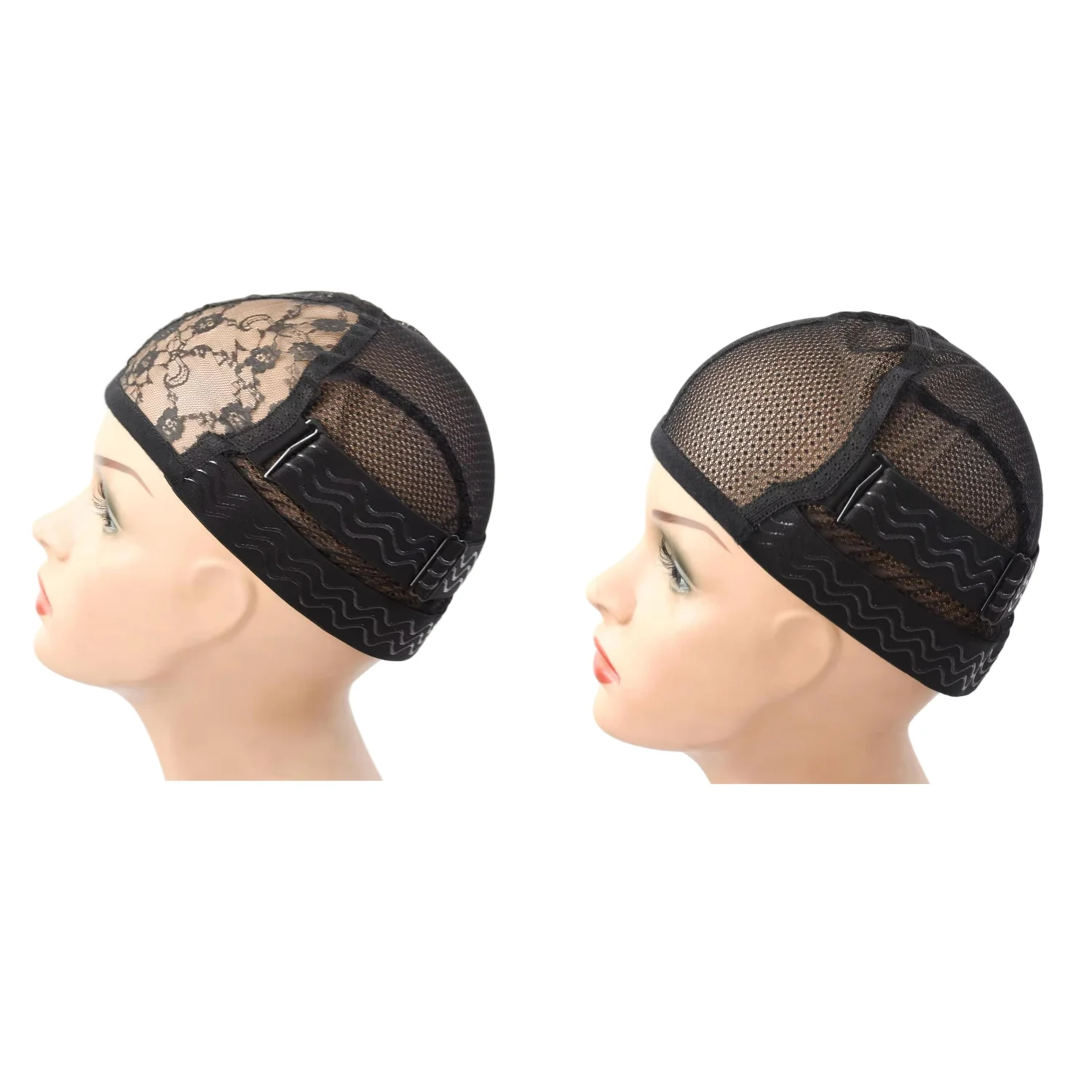 1pc Mesh Weaving Wig Cap Silicone Grip Elastic Band  with Removable Adjustable Silicone Nonslip Comfortable Headband