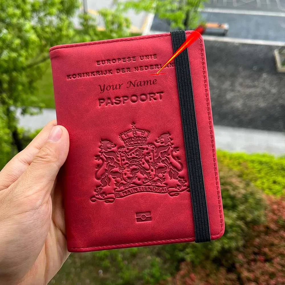 Fundas para pasaporte Vintage de Países Bajos, soporte multifunción para tarjetas bancarias de identificación de Nederland, funda tipo billetera de cuero PU, accesorios de viaje