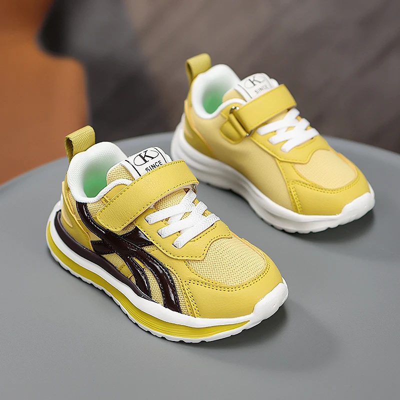 

Children Spring Autumn Fashion Training Shoes Girl Simple Comfortable Soft Soled Casual Shoes Boys Versatile Striped Kid Sneaker