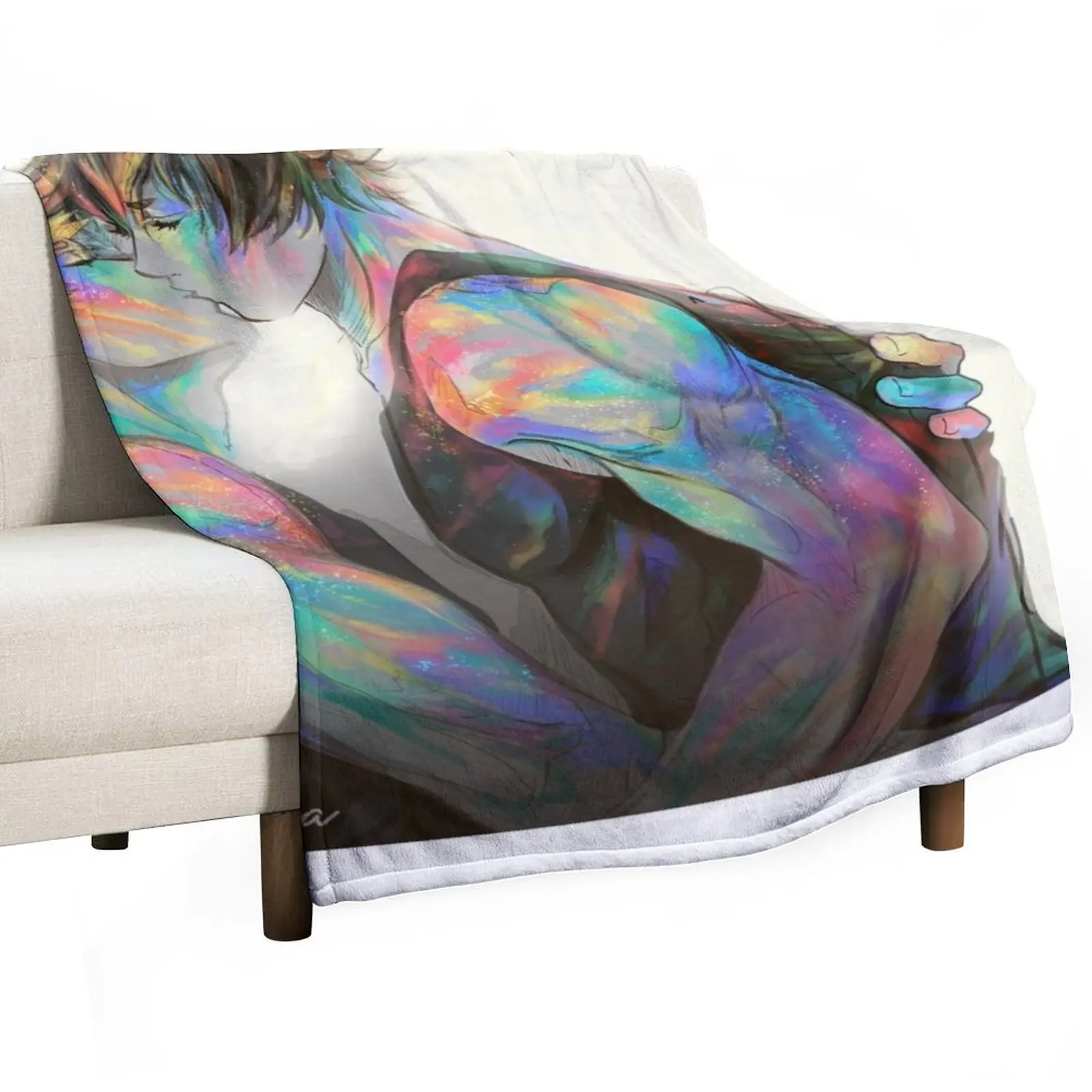 

pridepaint kiribaku LGBT pride Throw Blanket Thin Nap Sleeping Bag Travel Blankets