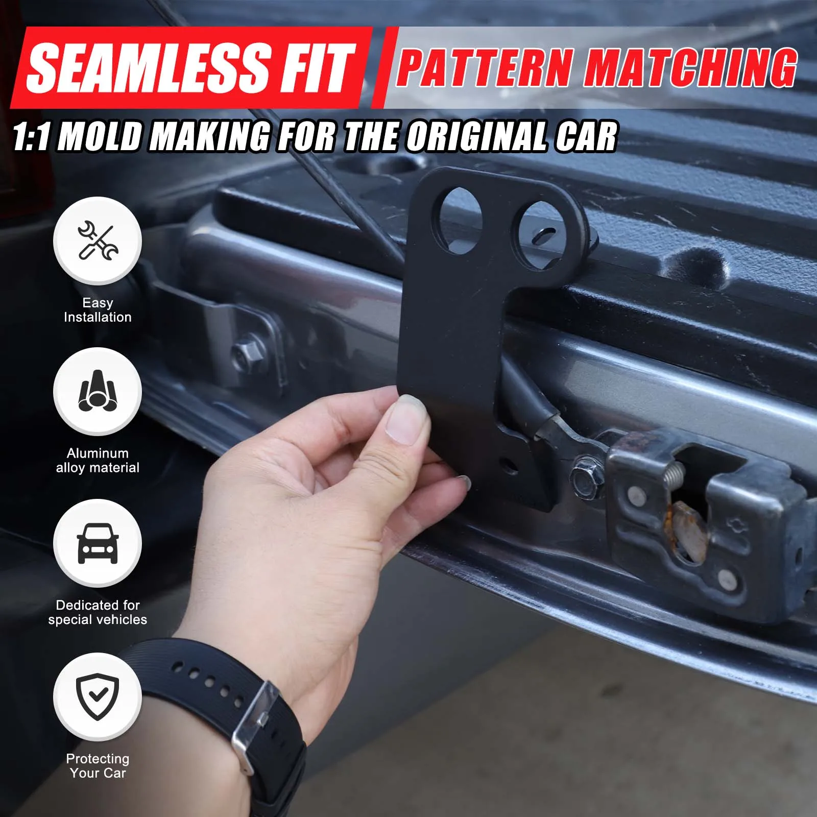 

For Nissan Frontier 2009-2017 Carbon Steel Black Car Tailgate Expansion Anchor Point Fixed Rope Bracket Car Accessories