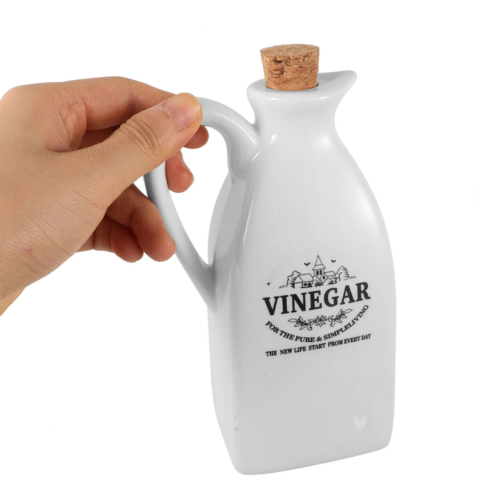 

4Pcs Ceramic Seasoning Bottle Set Japanese Style Oil Vinegar Soy Sauce Dispenser Kitchen Storage Container Soy Sauce Bottle