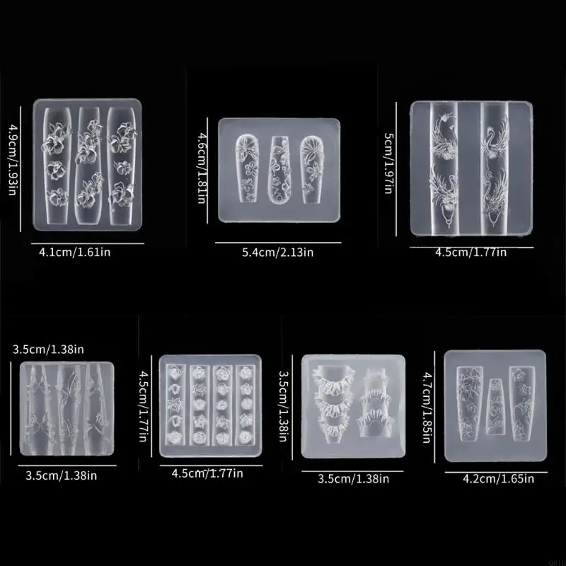 قالب نحت فن الأظافر لإنشاء أنماط تزيين عملية منقوشة