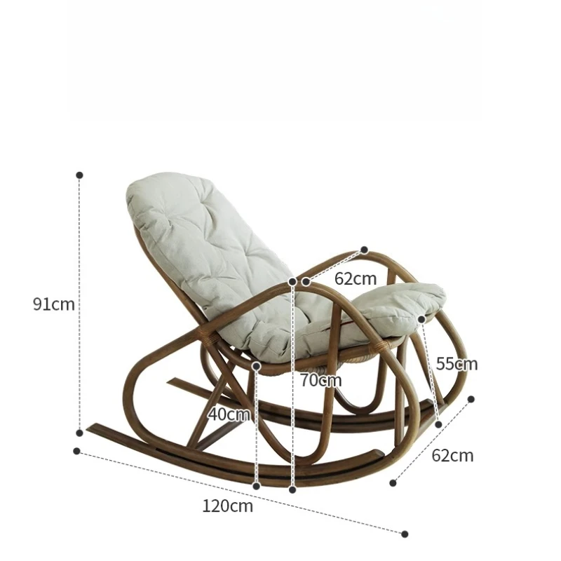 

Indonesian natural true vine rocking chair balcony casual nap free chair