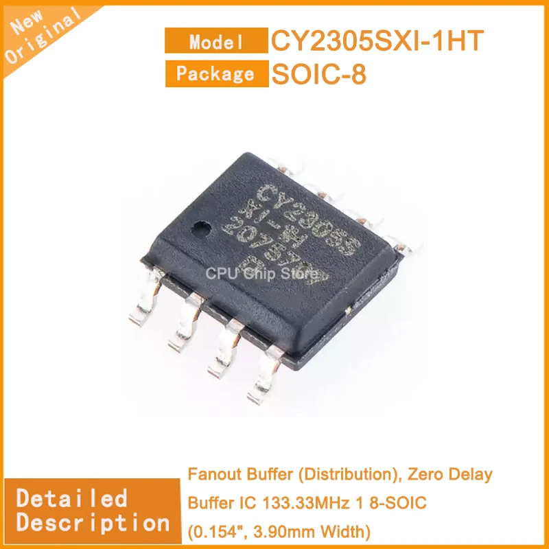 5Pcs/Lot  New Original  CY2305SXI-1HT  CY2305SXI  Fanout Buffer (Distribution), Zero Delay Buffer IC 133.33MHz 1 8-SOIC