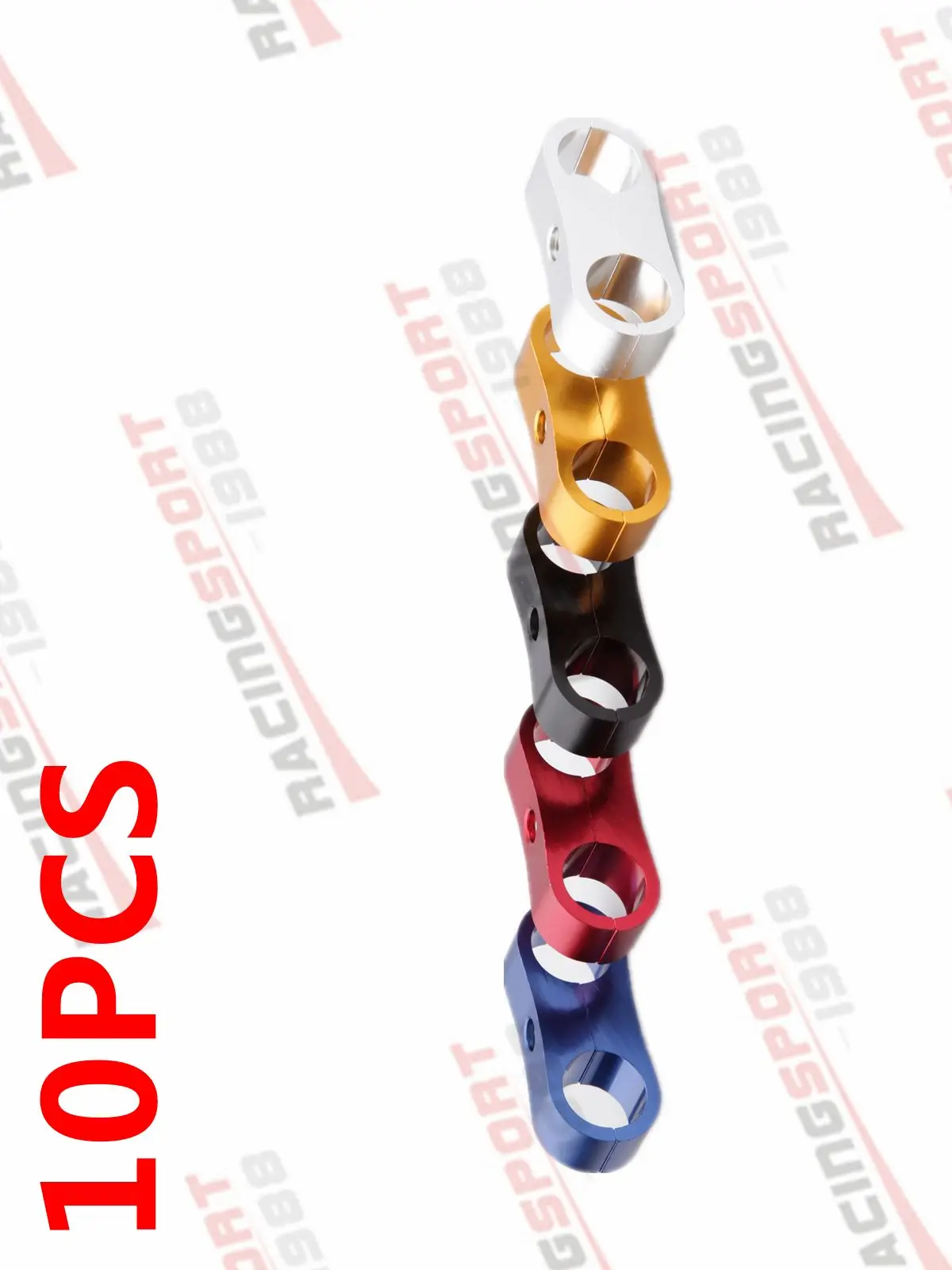 Mathiateur de tuyau de carburant à billettes, connecteur de raccord de pince, noir, 3AN, 6AN, 8AN, 10AN, 12AN, 14AN, 10 pièces