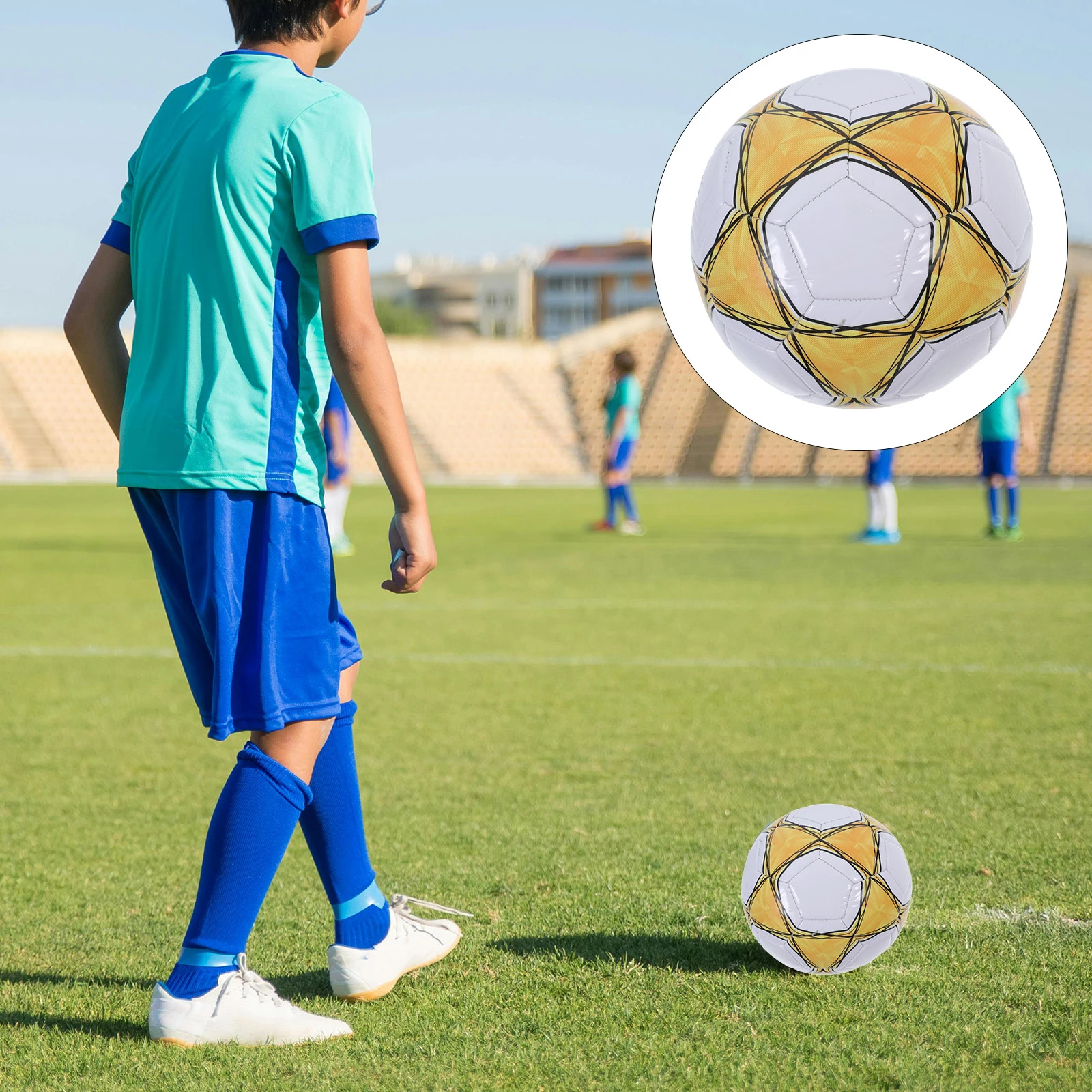 PVC 청소년 축구공 내구성 있는 훈련 연습용 공 야외 스포츠용 소형 사이즈 쉬운 컨트롤