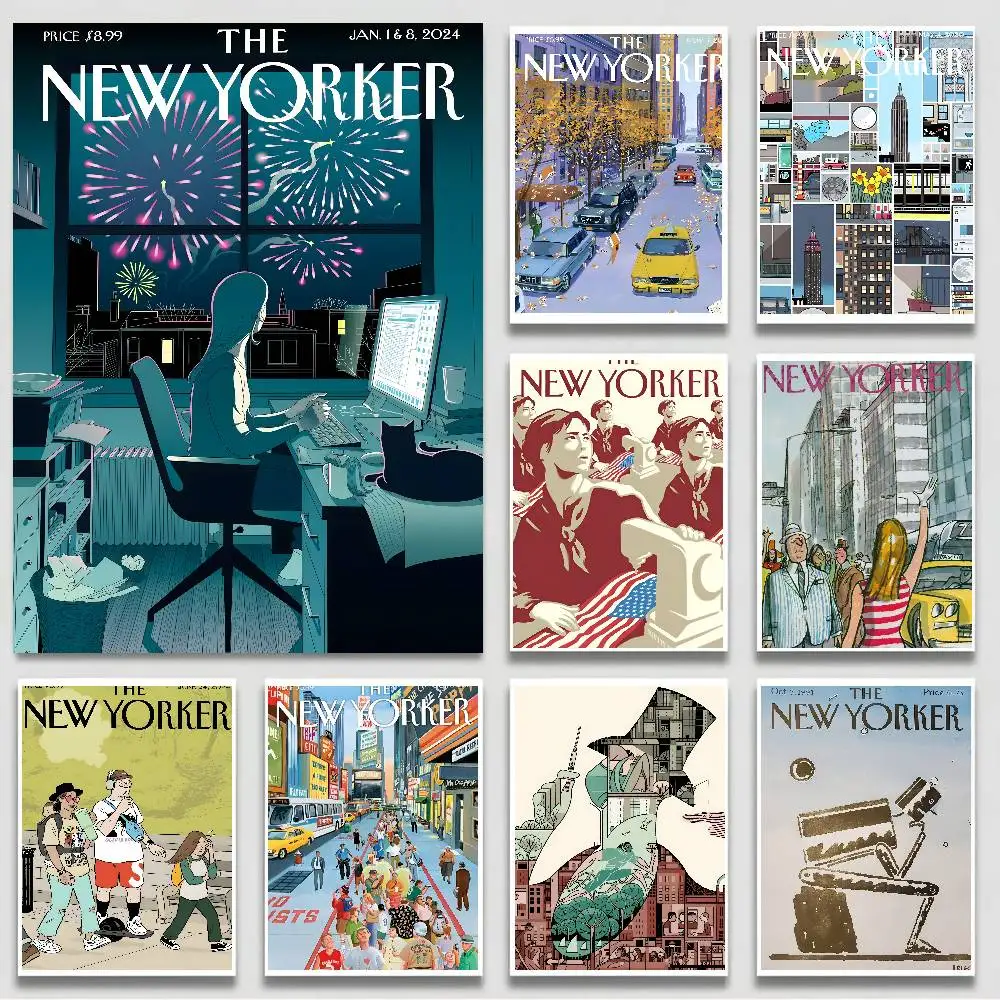 Decoración de pared para el hogar de la revista The New Yorker, decoración para dormitorio, sala de estar, decoración decorativa para club, regalo de cumpleaños