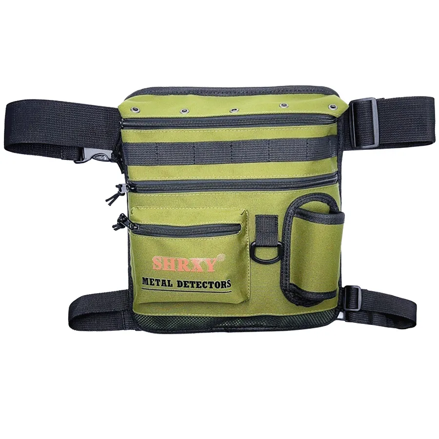 Metal Detector Pouch Bag Digger Waist Pack All Terrain Dig Pouch Garden Detecting Accessories Tools Digger Shovel Bag-green