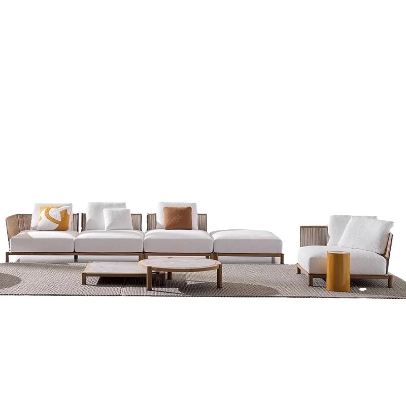 

Outdoor sofa, courtyard waterproof hotel homestay rattan balcony garden sofa