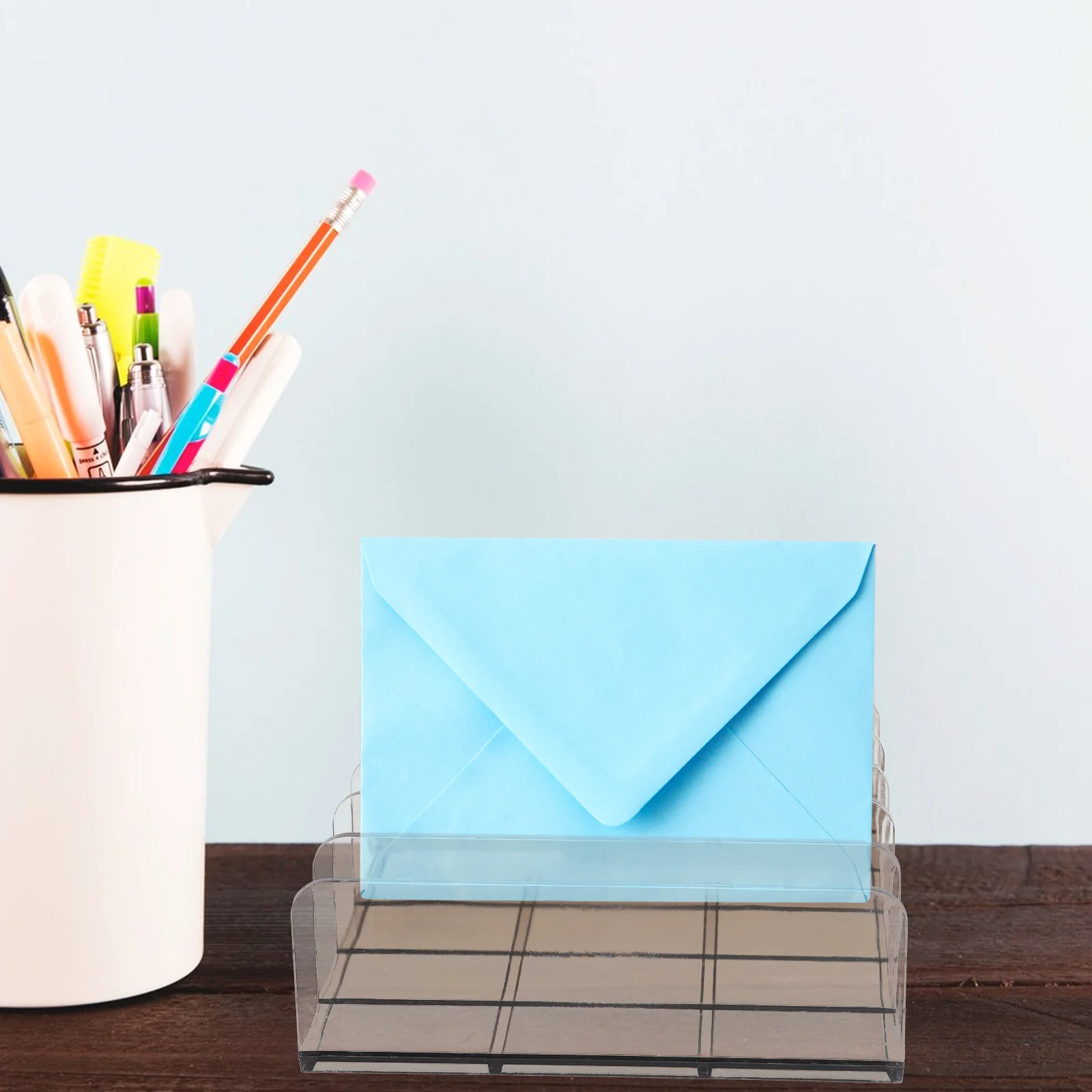 2 قطعة منظم صينية النقود رمادي شفاف أكريليك متعدد الشبكات صندوق تخزين مكتبي للمال عملة العملة حتى استبدال كبير