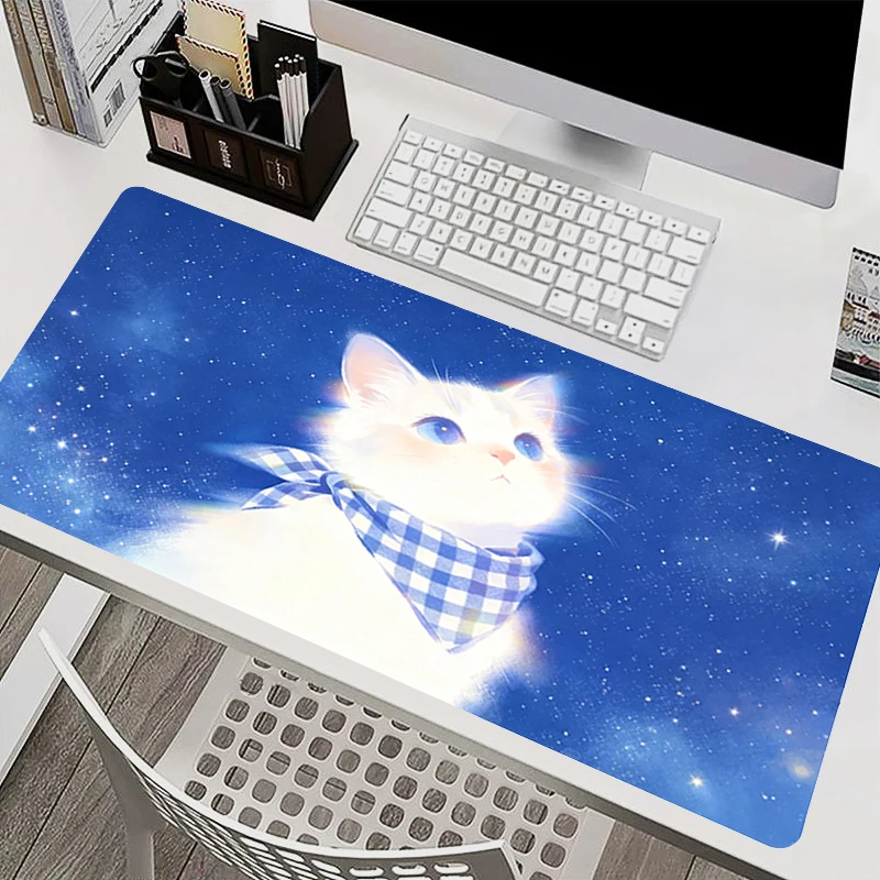 Anime cat Mouse Pad Big Size Laptop Desk Mat Gabinete Gamer Carpet Non-Slip Keyboard Pad Gaming Extended Mousepad For Best Gift