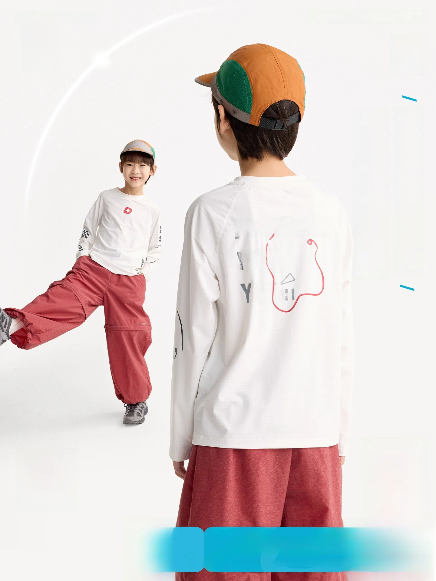 

Purrfect Diary Kids' round Neck Long Sleeve T-Shirt Sun Protection Sporty Sweat Wicking Top for Boys And Girls Spring Summer