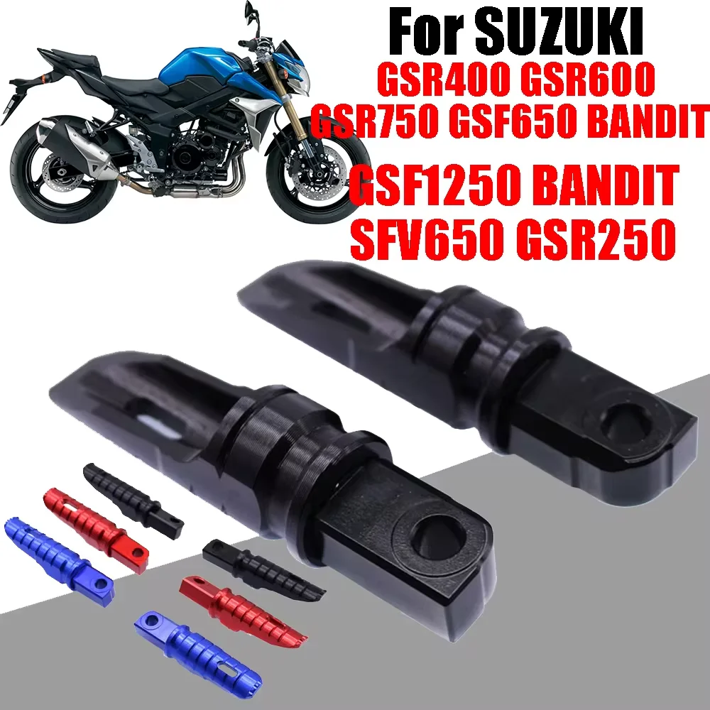 For SUZUKI BKING GSR400 GSR600 GSR750 GSF 650 GSF650 BANDIT GSF1250 GSR SFV650 GSR250 Accessories Rear Footrest Foot Pegs Pedals