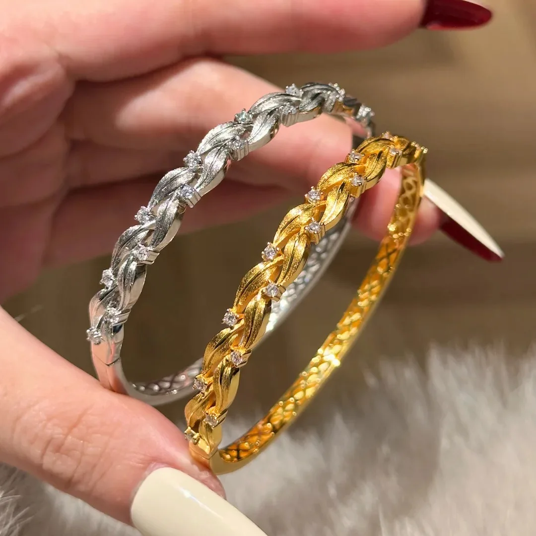 New Willow Leaf Women's Hand Bracelets Party Ball High-End Fashion Jewelry & Accessories for Holiday Gifts H492
