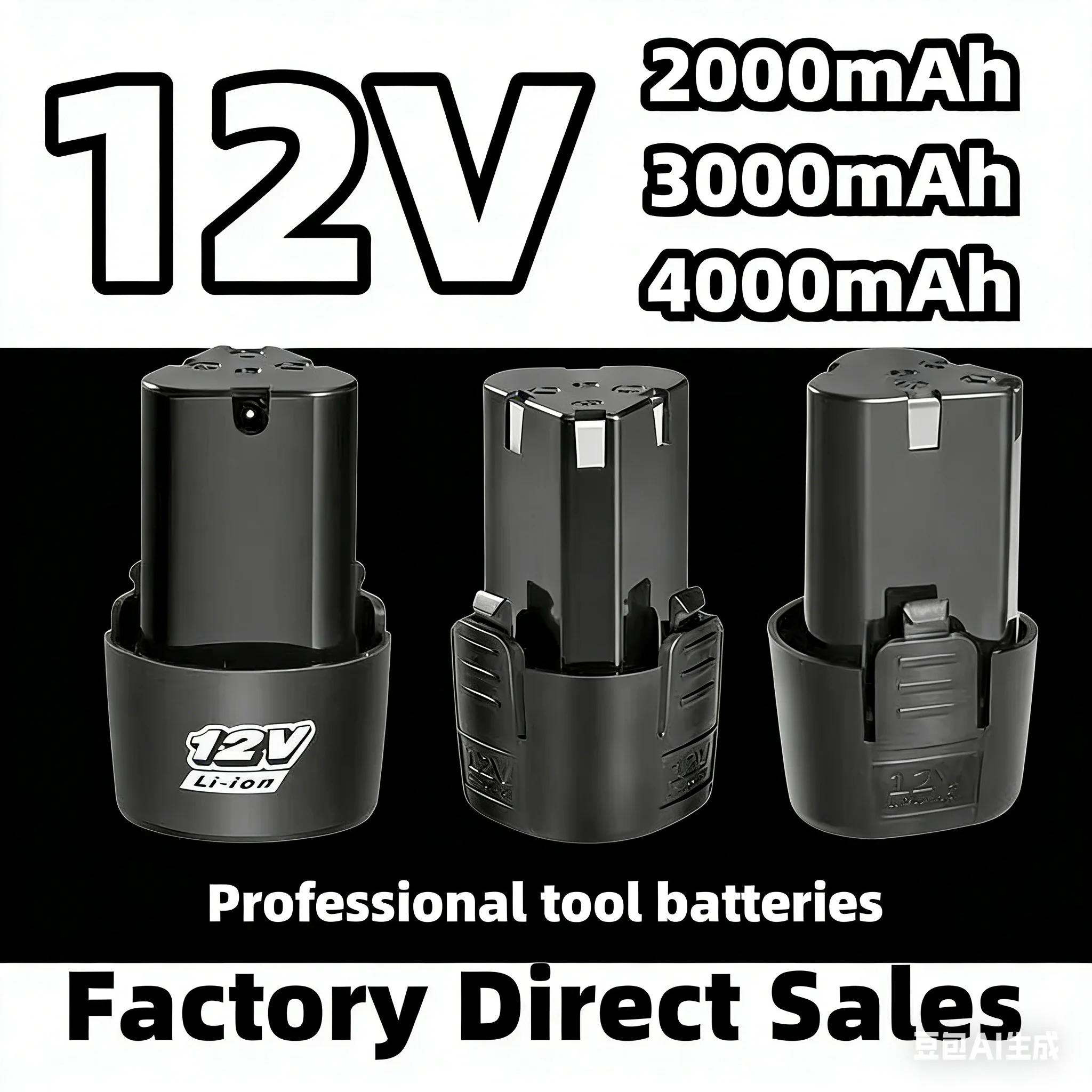 2026 New 12V 4000mAh Rechargeable Lithium Battery for Electric Screwdriver Drill Angle Grinder Power Tools 18650 Battery