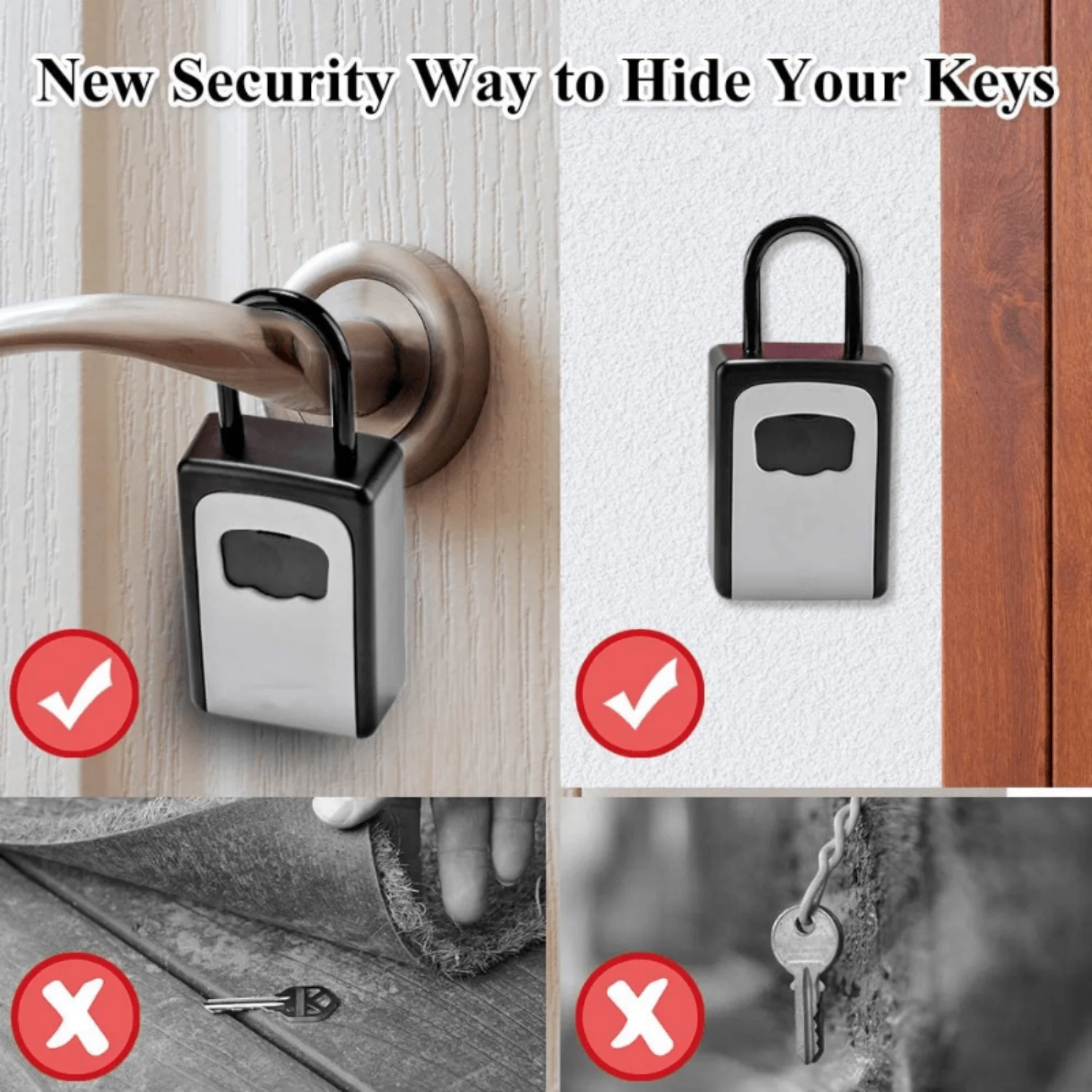 Protect Your Assets with a Wall-Mounted Digital Password Lock Box - Ideal for Safeguarding Keys & Valuables!