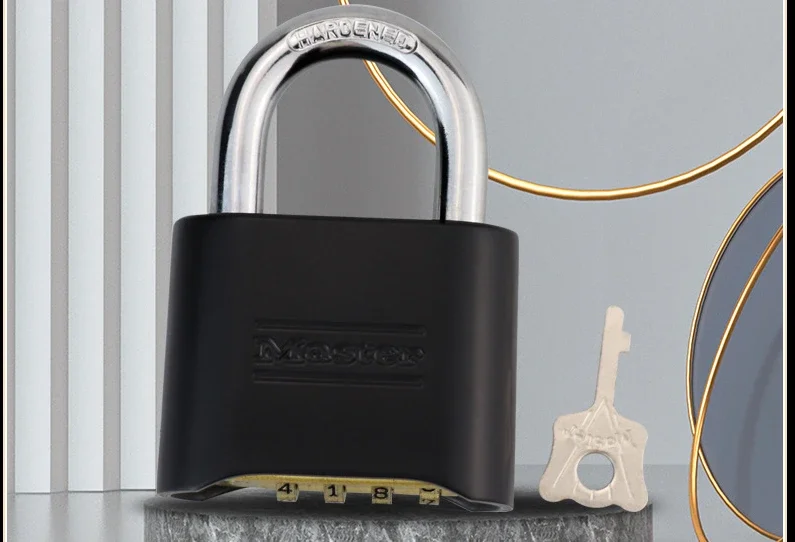 Imagem -03 - Master Lock Combinação Password Lock Número de Dígitos Impermeável Adequado para Interior e Exterior Porta Cerca Cadeado Resistente Código Locks