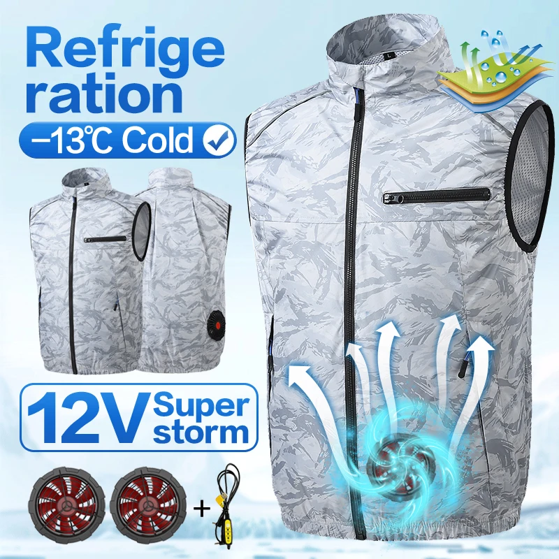 

Summer cooling and heat-relief air-conditioning vest for men, 2026 new style, outdoor with fan, clothing for refrigeration, fish