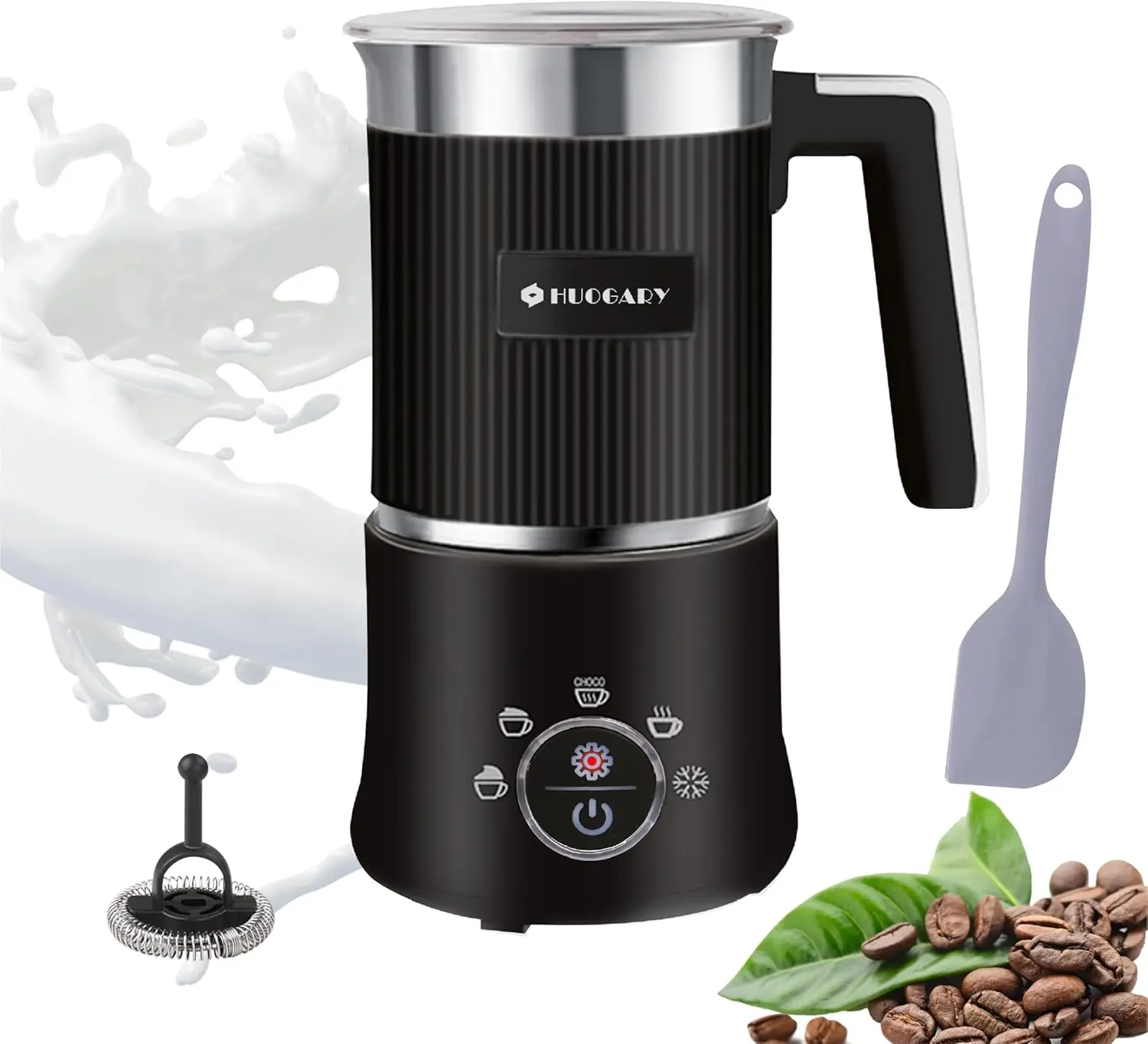 

5-in-1 Detachable Milk Frother Electric Milk Frother and Steamer Automatic Milk Foamer Frother Hot and Cold Foam Hot