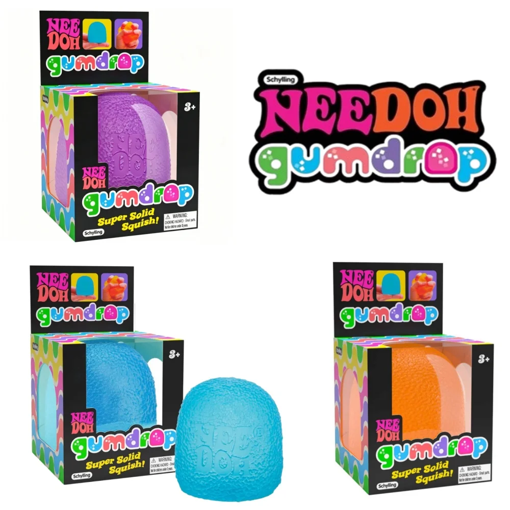 Weiche Schylling Nee Doh Gumdrop Sensorik-Spielzeuge, Sammelbare Stressbälle, Sortierte Farben, 1 Packung, Quetschspielzeug, Überraschungsbox