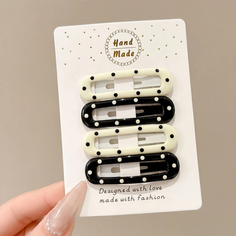 4/20 Stück Einfaches Polka-Dot-Stern-Haarspangen-Set für Frauen Koreanischer Stil Vielseitige Seitenspange Modische Mädchen-Haarklammer – Detail 5