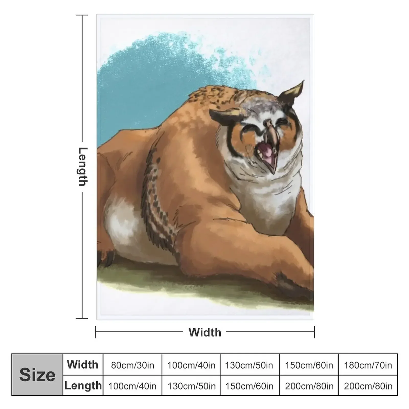 Chilling Owlbear Throw Blanket Furrys Plaid on the sofa Soft Plush Plaid Soft Beds Blankets