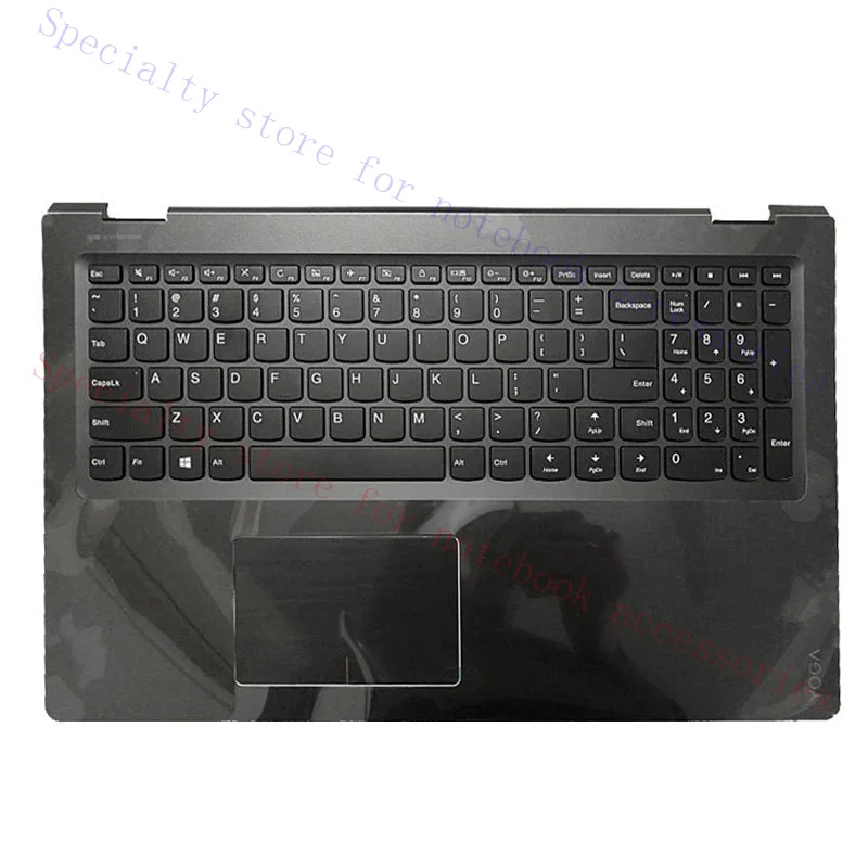 For  Flex4-1570/1580 Yoga 510-15ISK/IKB Original New US Keyboard Laptop Palmrest Upper Top Case Backlight shell