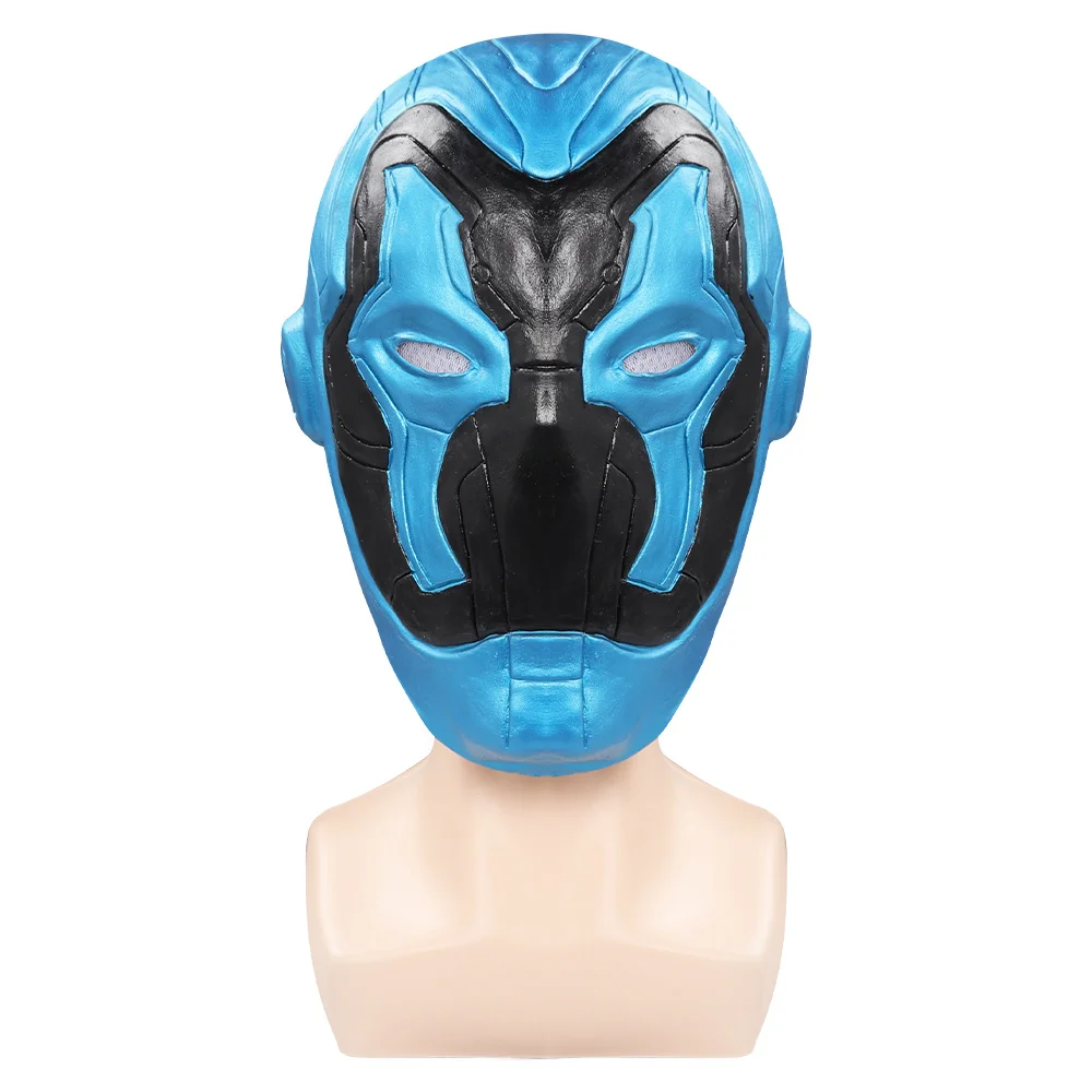 Blue Cosplay Fantasy Mask Men Beetle Costume Accessories Male Superhero Helloween Roleplay Fantasia Props Masquerade Headwear