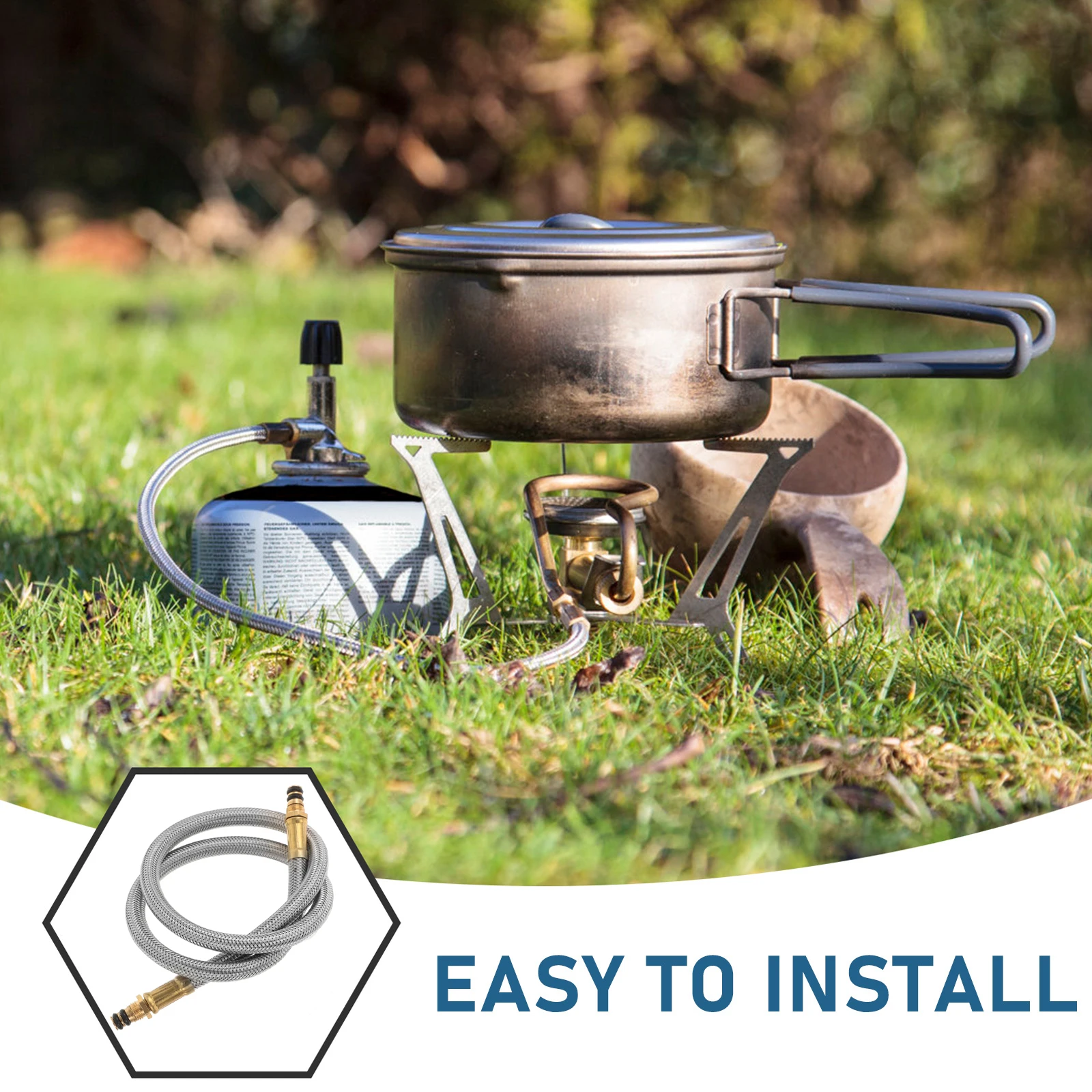 

Gas Line Grill Parts Refill Adapter Propane Flexible Copper Camper Hose