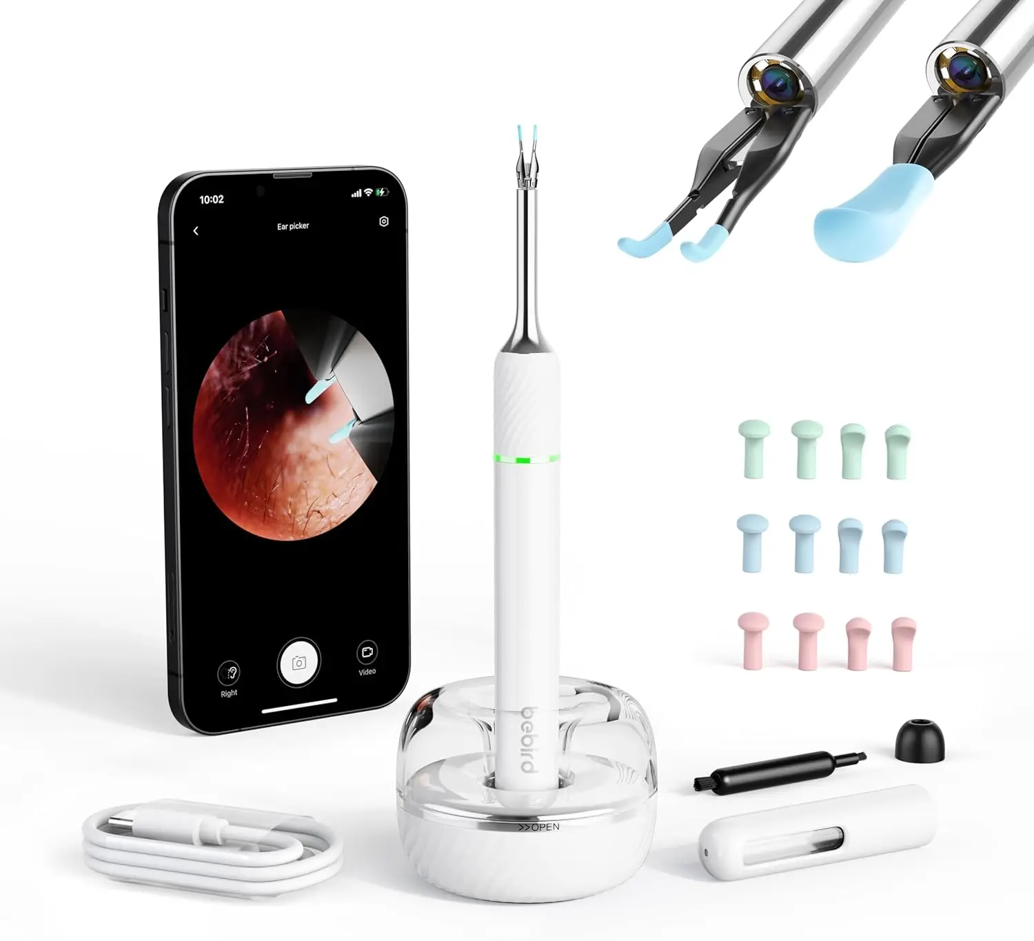 

Wireless Ear Cleaner with Camera and Light, Visual Wax Removal Tool for Adults & Kids via App