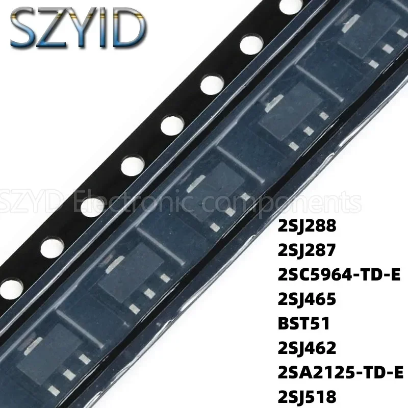 100PCS SOT89  2SJ288 2SJ287 2SC5964-TD-E 2SJ465 BST51 2SJ462 2SA2125-TD-E 2SJ518