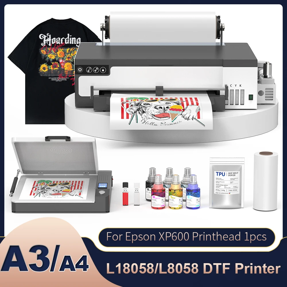 

A4/A3 DTF Printer XP600 Direct to Film Impresora DTF Printers T-Shirt Printing Machine For T-Shirt Hoodies Jeans all Fabric