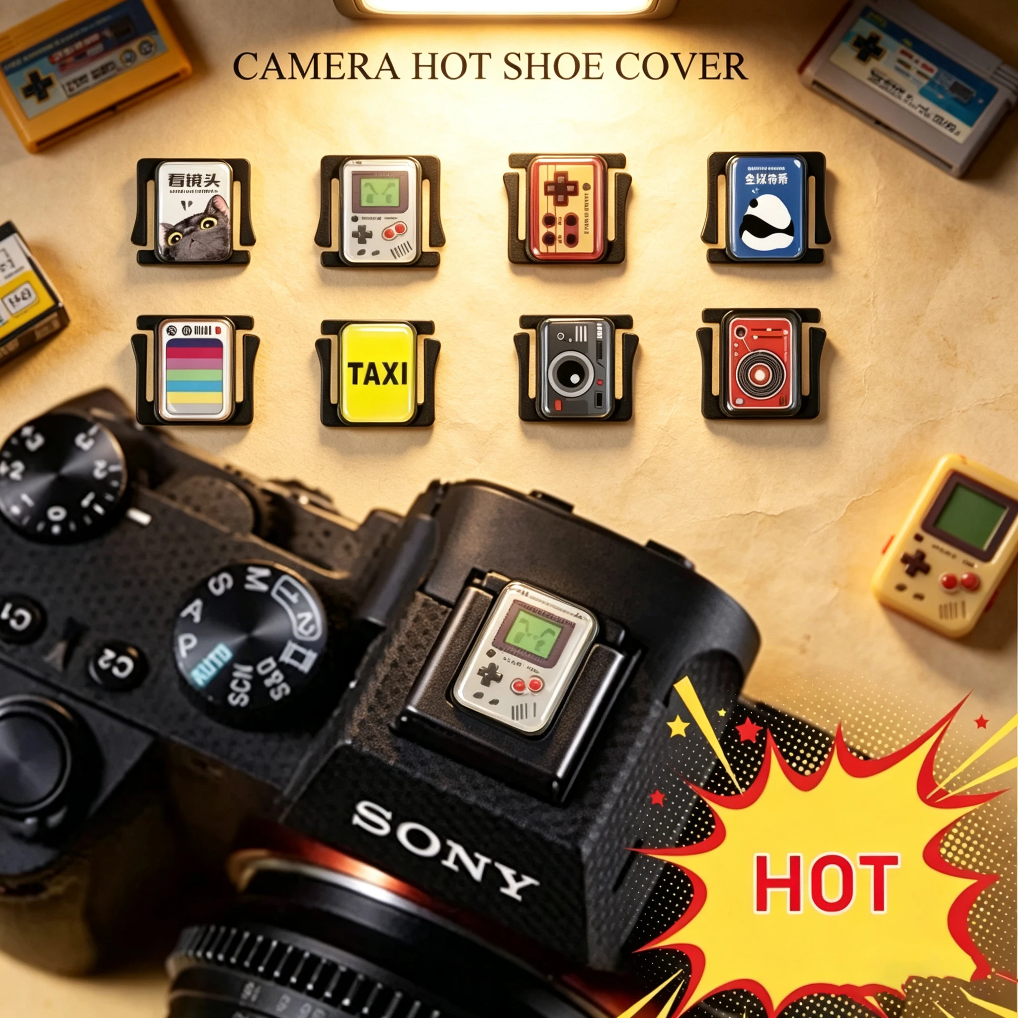 Lens Cap Vintage - 2026 Hot Cute Cartoon Hot Shoe