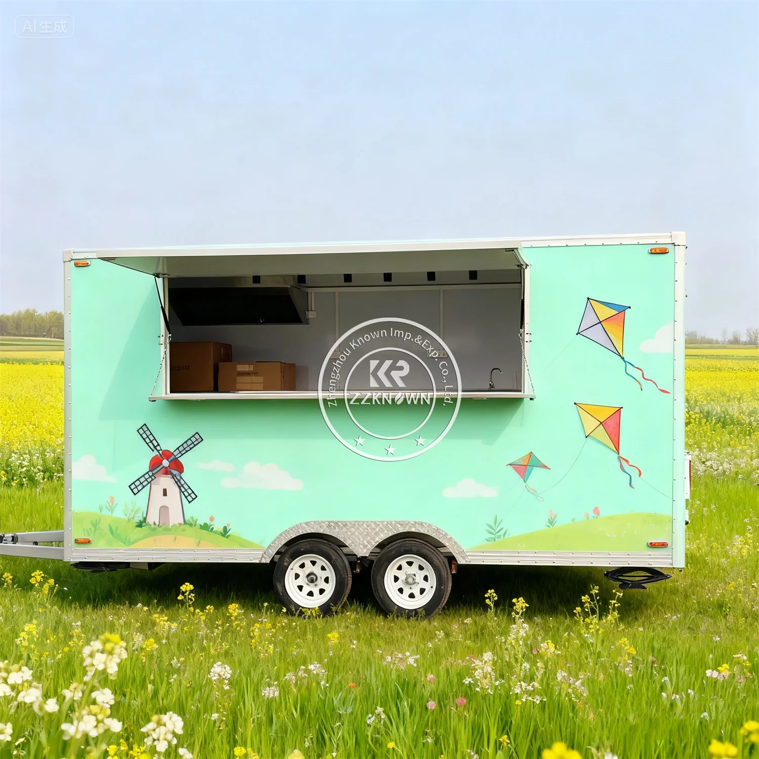 

Mobile Food Cart Street Catering Trailer Fully Equipped Coffee Truck Concession Mobile Food Truck With Full Kitchen