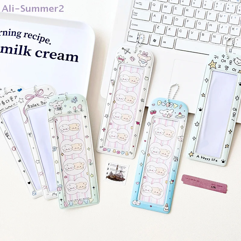 PVC Photo Booth Frames Cartoon Photo Booth Album For 2x6 Inch Photo Strips Wedding Album Bag Pendant School Stationery