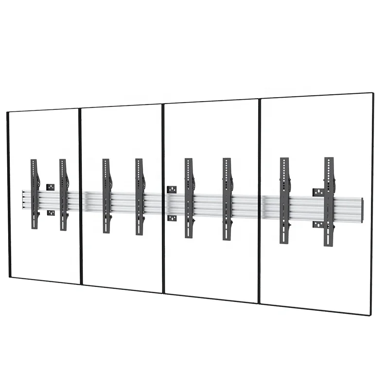 Support Landscape Or Portrait TV Mount Bracket Video Wall Mount For 4 Screens