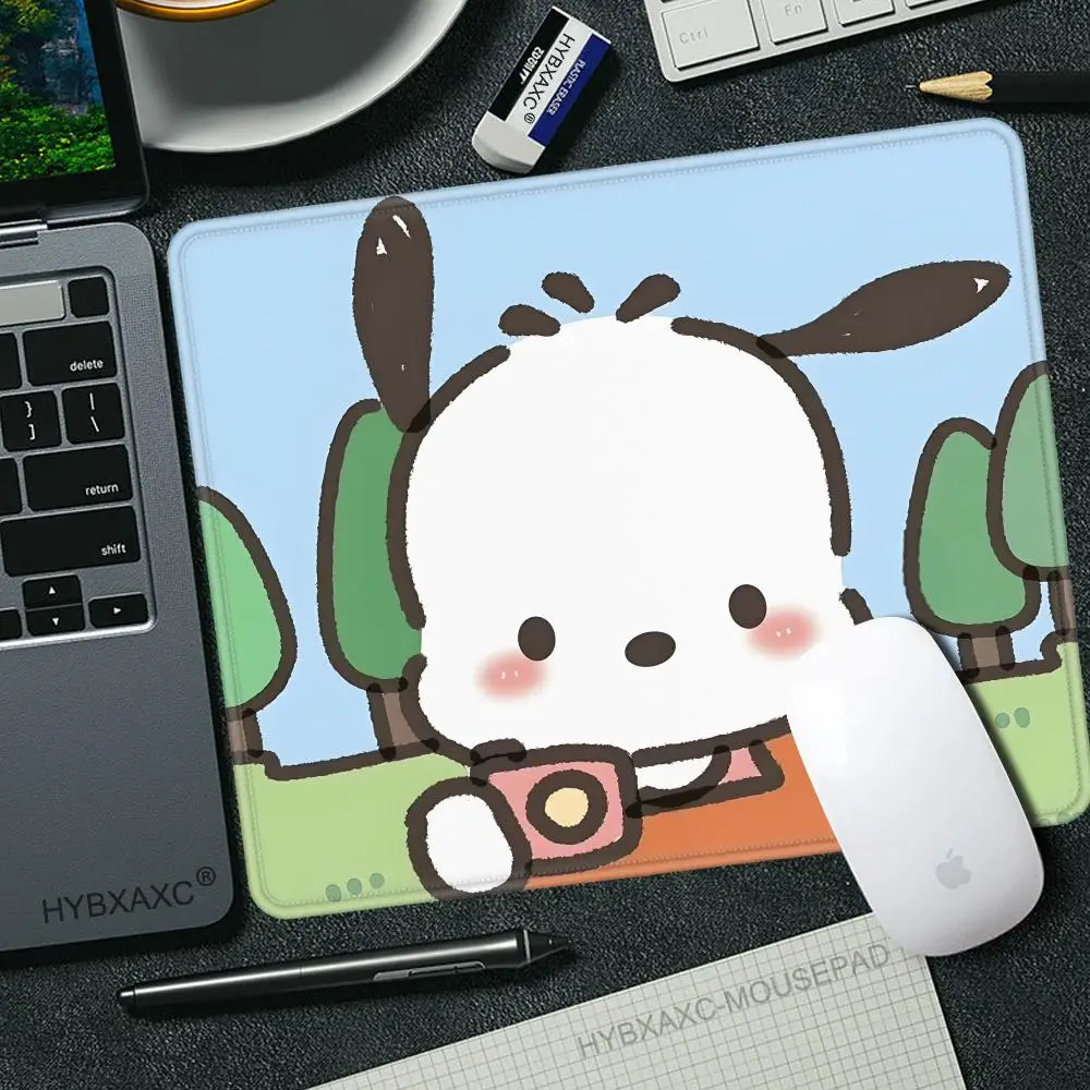 Cartoon Cute P-Pochacco Mousepad Computer Desk Mat Table Keyboard Pad Laptop Cushion Non-slip Deskpad