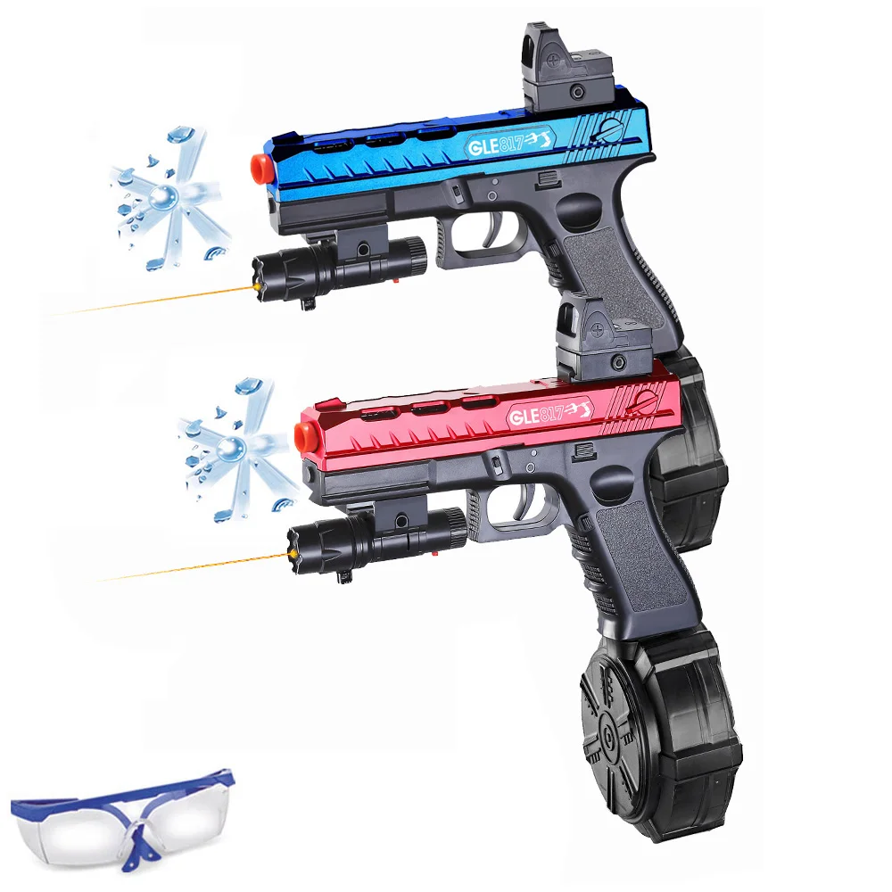 男の子、おもちゃ銃用の電気高速ビーズとボールガン、7.4vバッテリー、バーストゲームモデル、カモフラージュカラー、パターンとacce、売れ筋