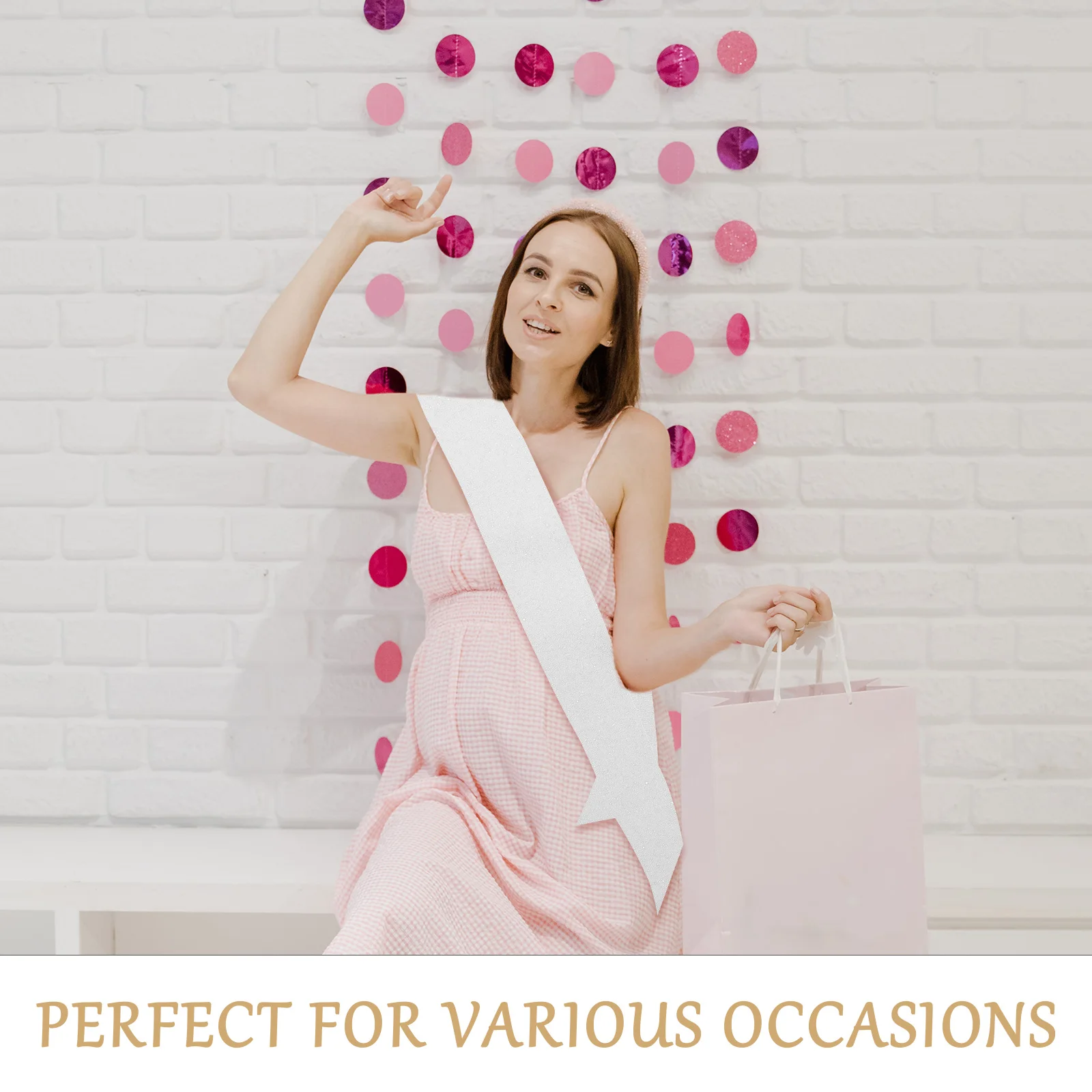 

6 Pcs Venue Setting Props Blank Shoulder Strap Bride Wedding Decor Mum Polyester Bridal Party Sashes