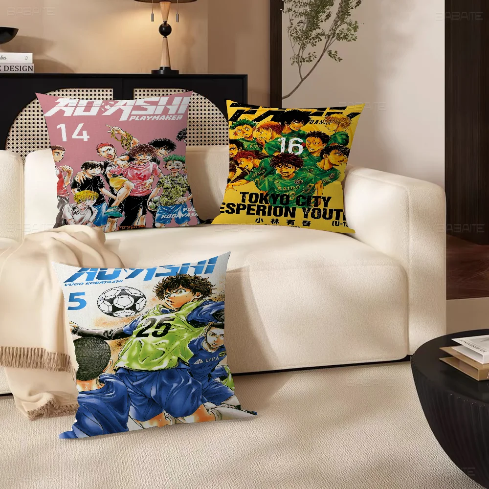 

Ao Ashi Anime Pillow Cover Design cushion Cover decor Holiday Decorati